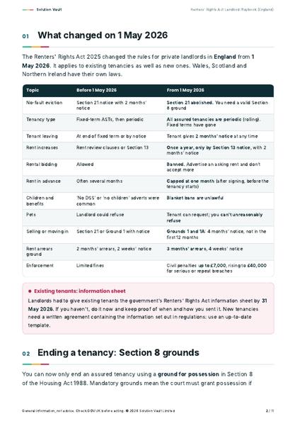 An inside page from The Property Ladder Vault