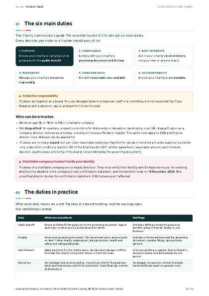 An inside page from The Charity Starter Vault